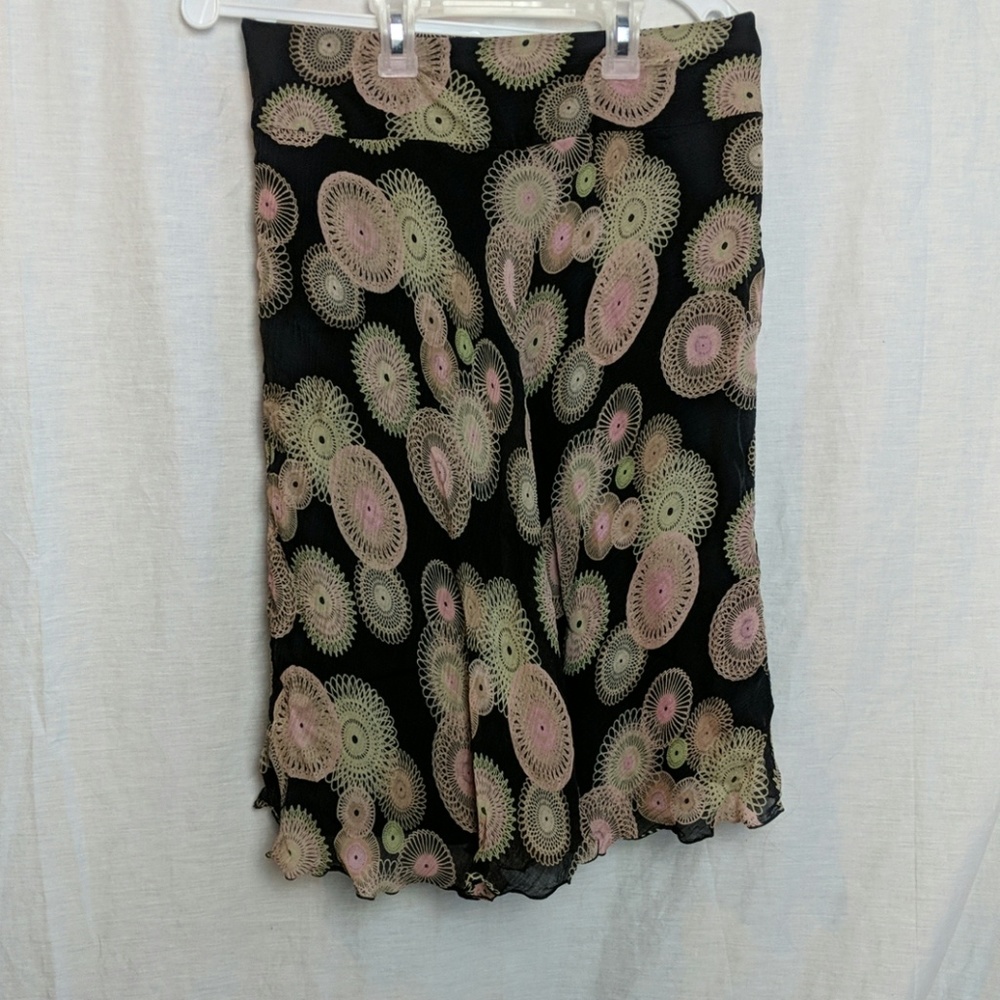 Green and pink skirt
